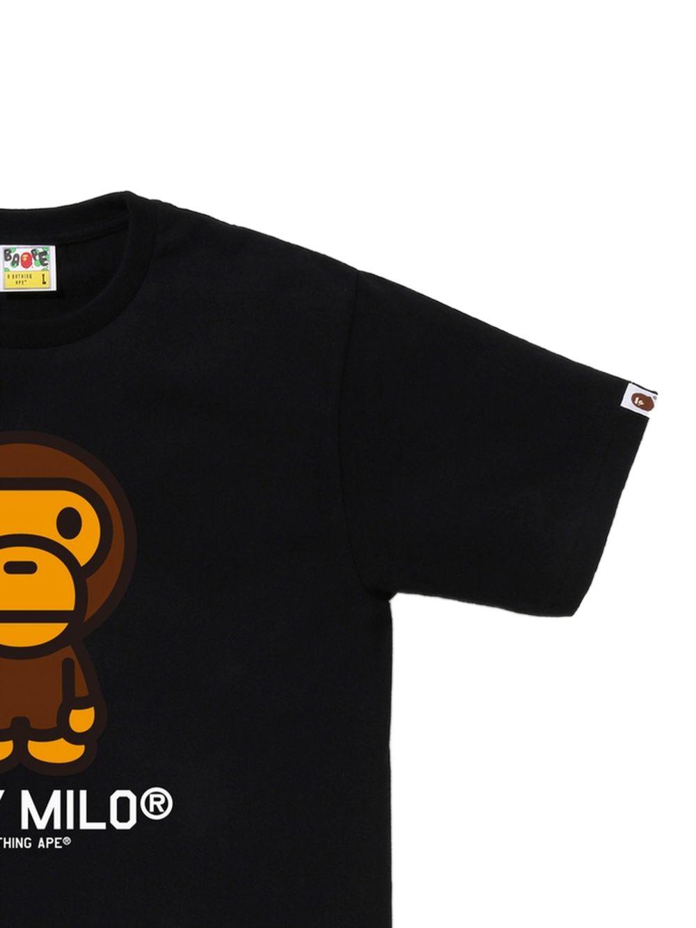 T-shirt con grafica di baby milo in nero A bathing ape - uomo 