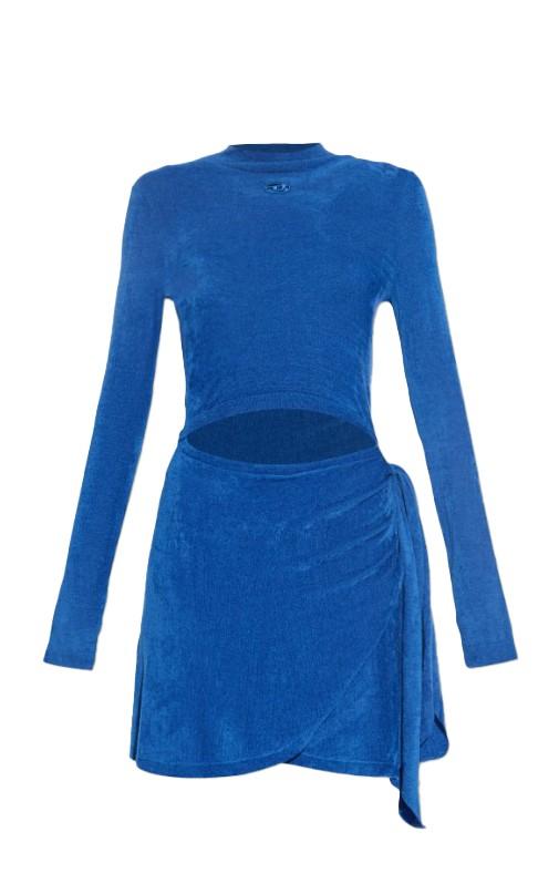 Abito con collo rialzato in blu Diesel - donna 
