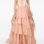 Abito Apollo con scollo a V profondo in rosa Temily - donna 
