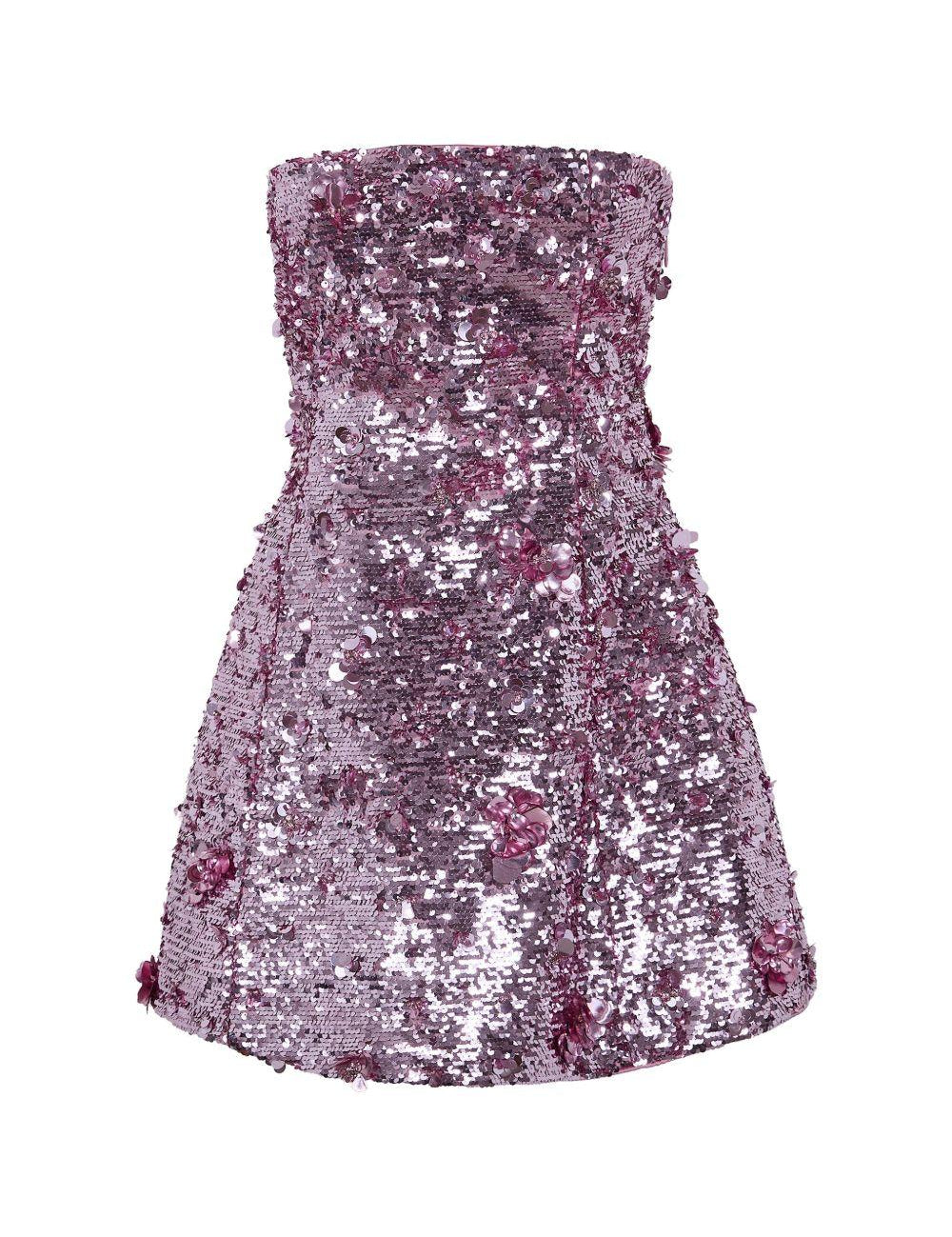 Abito mini con paillettes in viola Simkhai - donna 