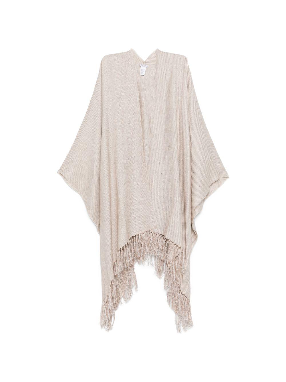 Sciarpa con frange in marrone Brunello cucinelli - donna 