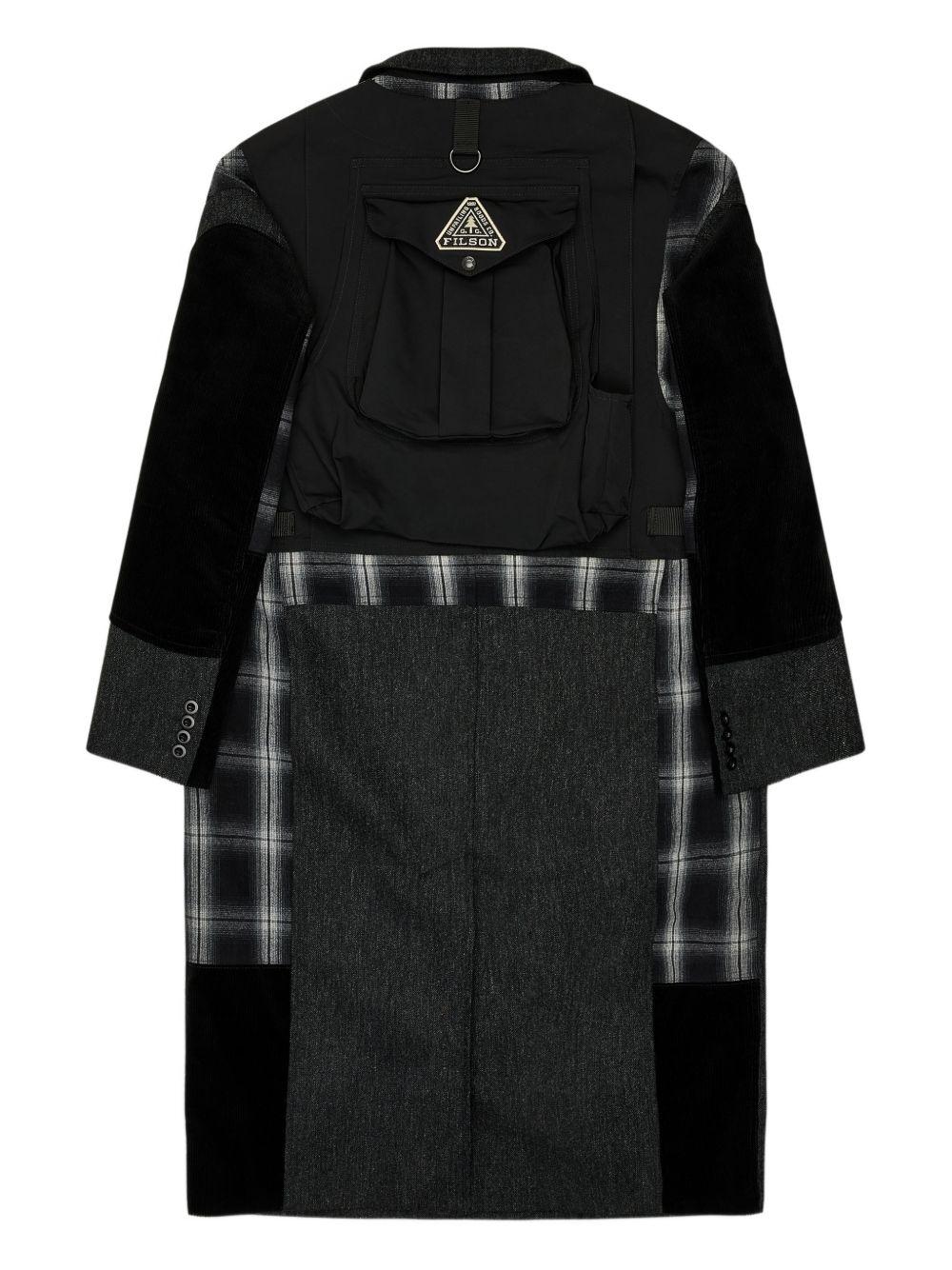 Cappotto patchwork Filson in nero  Junya Watanabe - uomo 