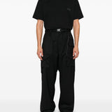 Pantaloni a gamba ampia in nero Y-3 - uomo 