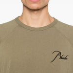 T-shirt a maniche corte in verde Rhude - uomo 