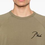 T-shirt a maniche corte in verde Rhude - uomo 
