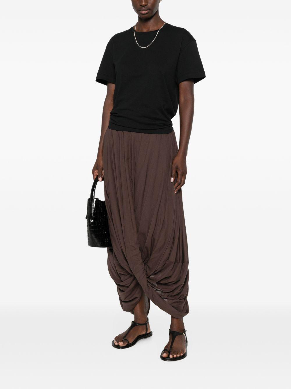 Gonna asimmetrica drappeggiata Cocoon in marrone 