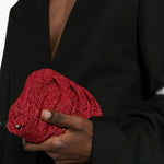 Clutch Venus piccola con cristalli in rosso Benedetta Bruzziches - donna 