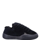 Sneakers in velluto a coste vamp in nero 