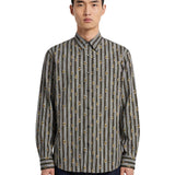Camicia in cotone stampata multicolor 