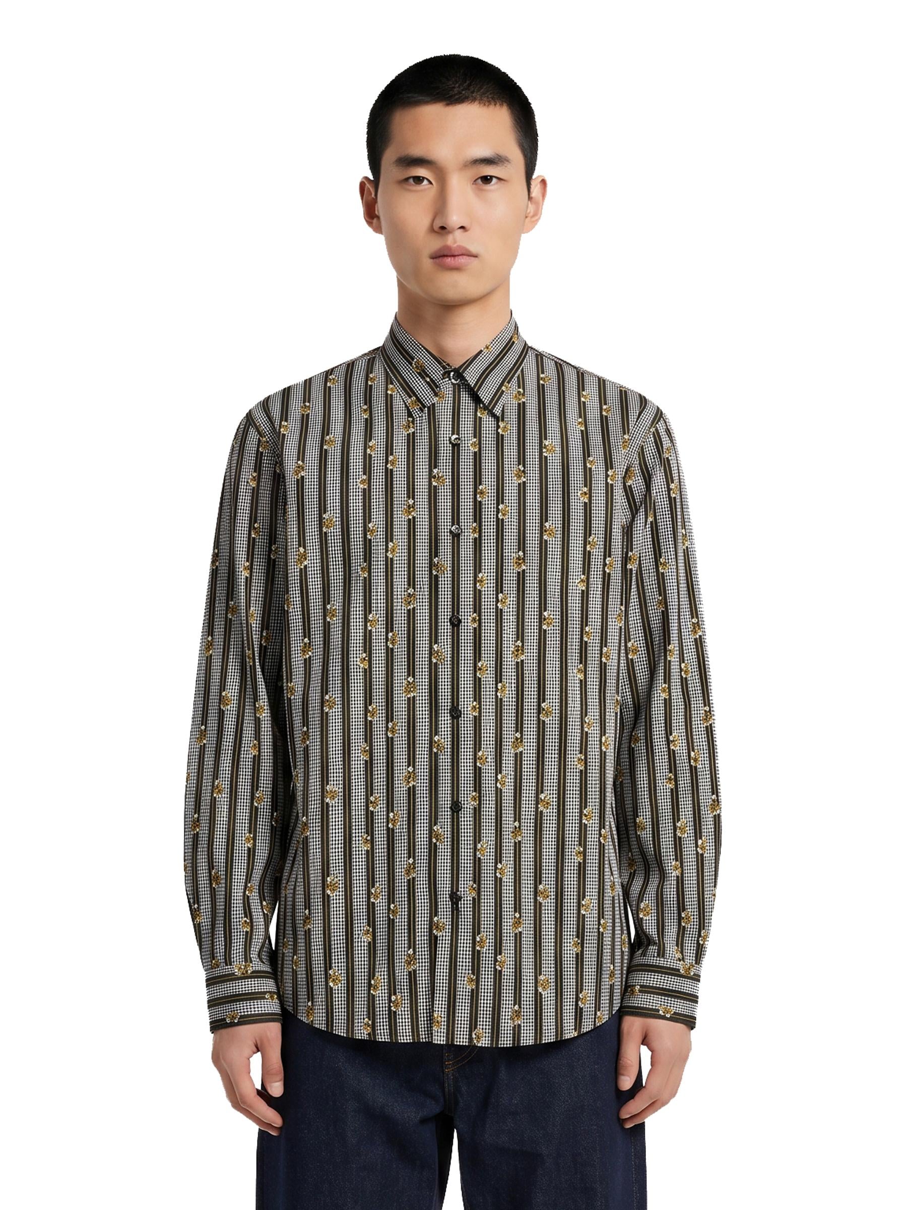 Camicia in cotone stampata multicolor 