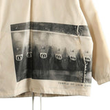Giacca con cappuccio per tour del tempio in beige Rick owens - uomo 