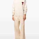 Maglione con logo in avorio Ami Paris - unisex 