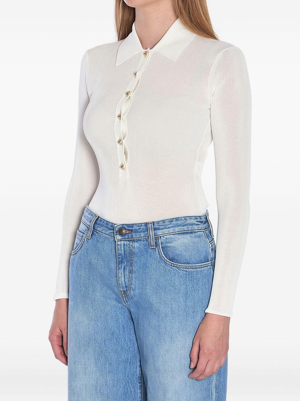 Body in maglia a maniche lunghe in bianco Self-portrait - donna 