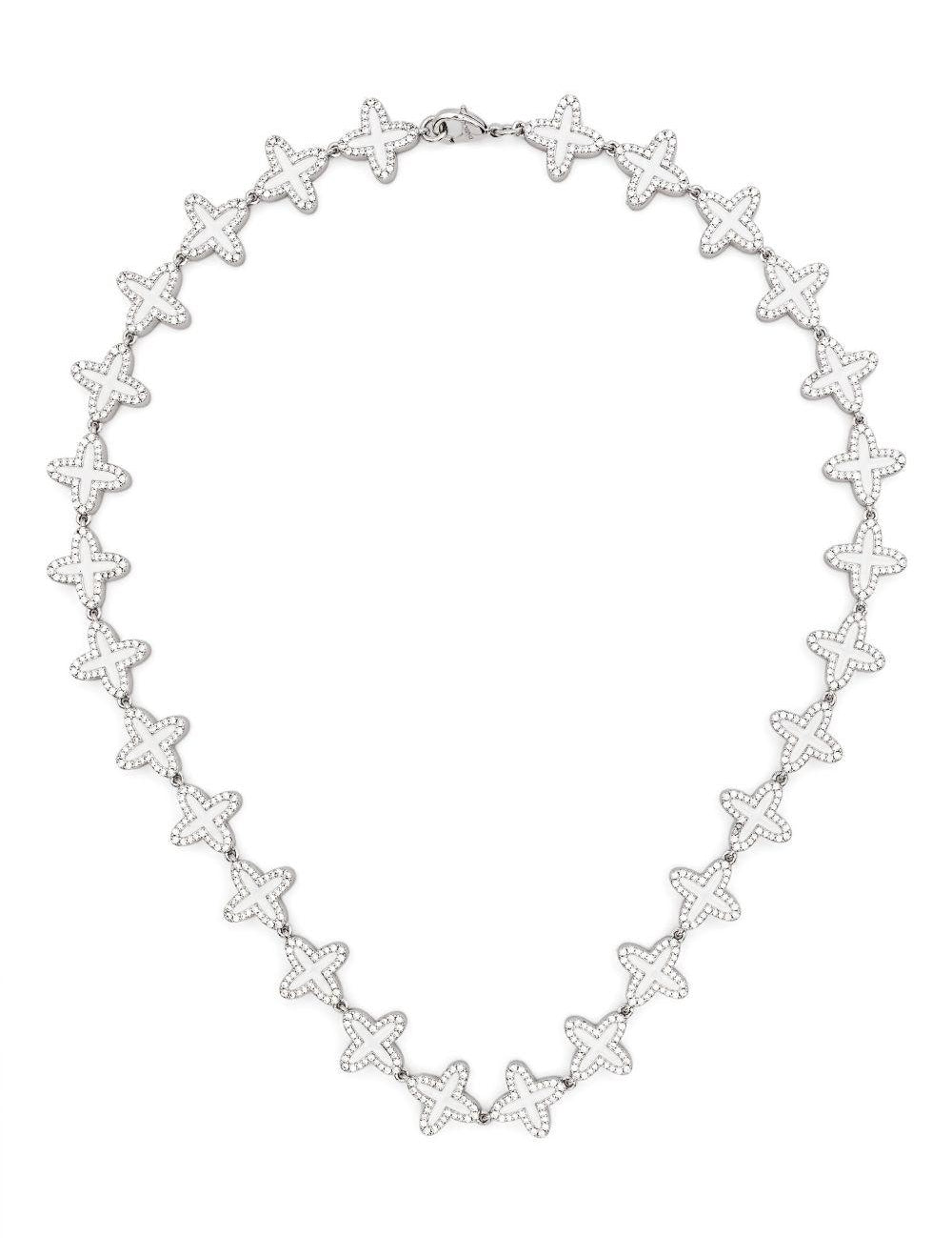 Collana Clover in bianco Darkai - unisex 