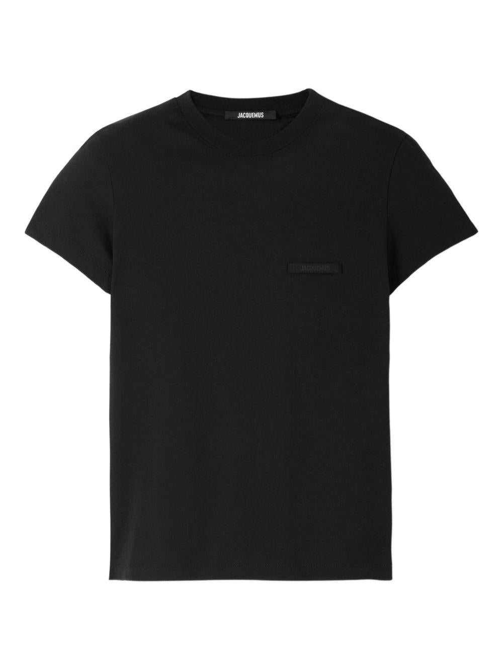 T-shirt le tshirt gros grain in nero Jacquemus - donna 