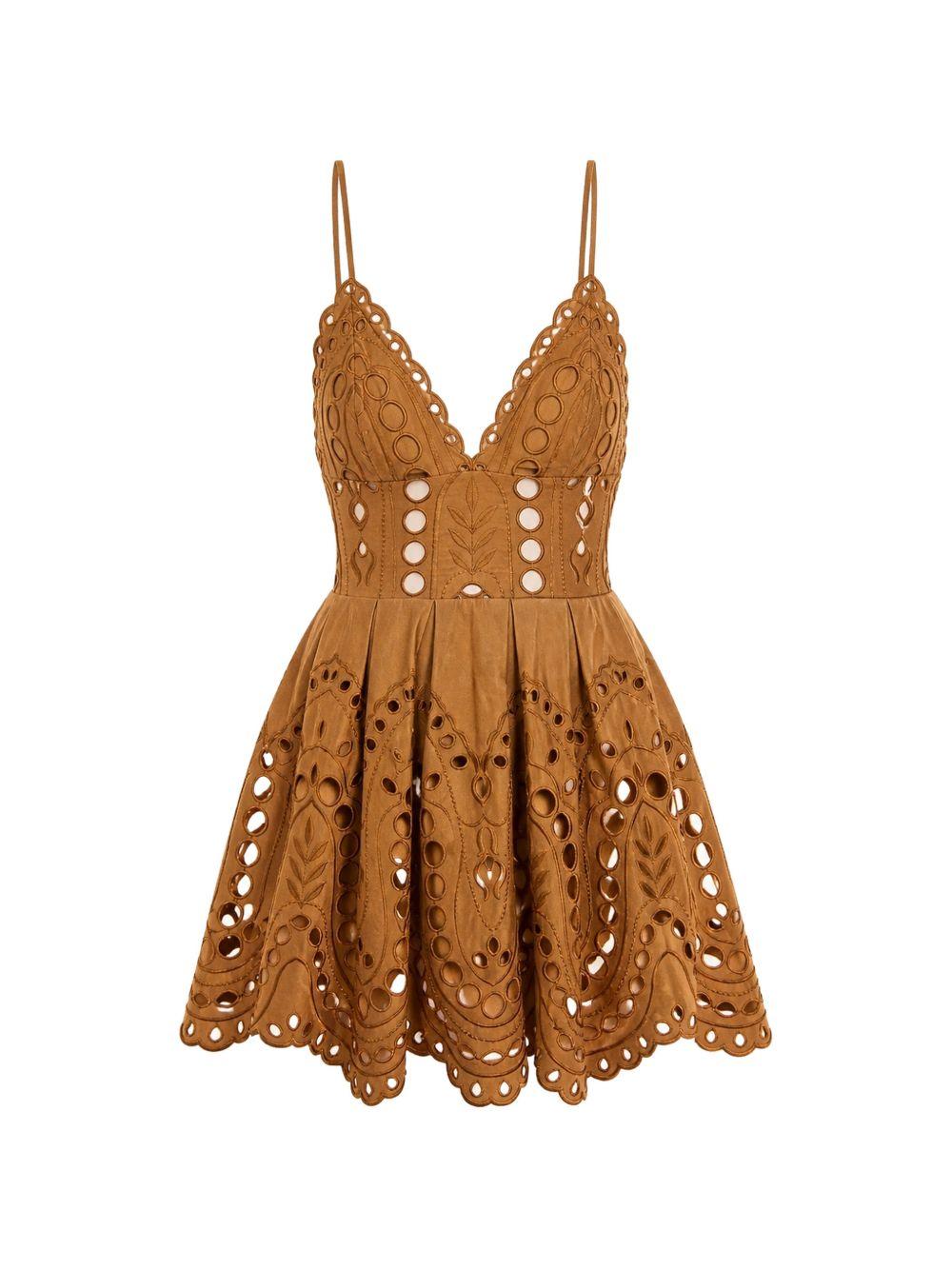 Abito corto nix in marrone charo ruiz - donna 