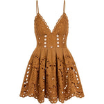 Abito corto nix in marrone charo ruiz - donna 