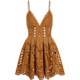 Abito corto nix in marrone charo ruiz - donna 