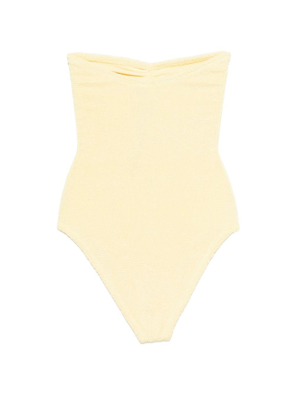 Costume da bagno con spalline in giallo Hunza g - donna 
