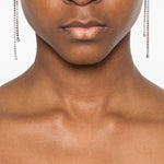 Orecchini a fiocco con cristalli in argento Self-portrait - donna 