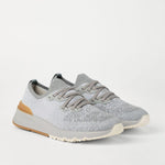 Sneakers in maglia in grigio Brunello cucinelli - uomo 