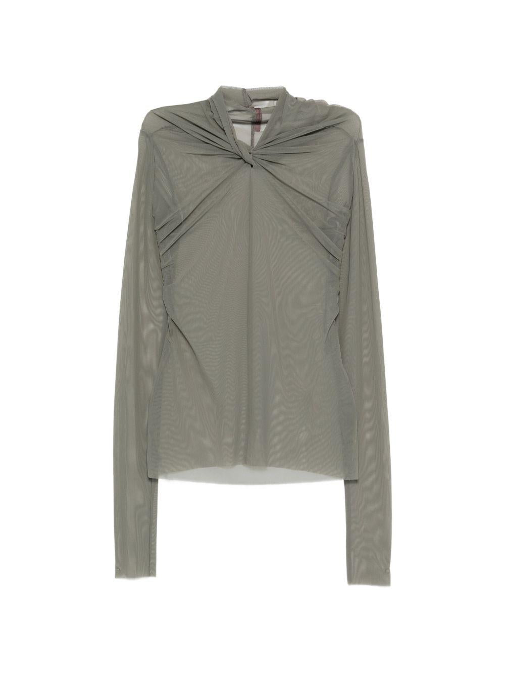 Top a maniche lunghe Kairo Twisted in verde Rick owens lilies - donna 