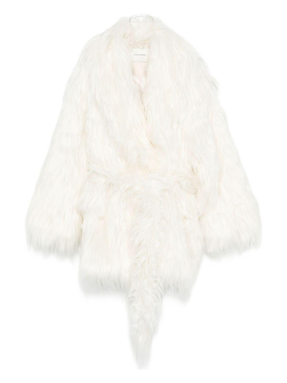 Cappotto in eco-pelliccia juno color crema Entire Studios - donna 