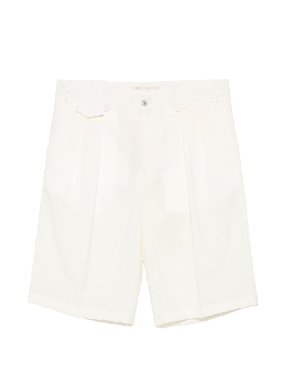 Pantaloncini su misura con dettagli a pieghe in bianco Briglia 1949 - uomo 