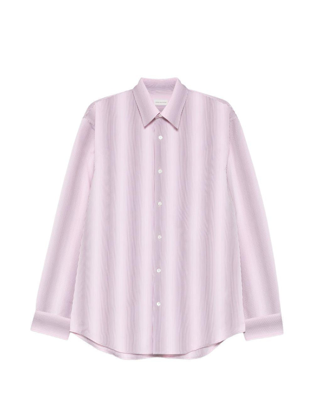 Camicia a righe caper in rosa e bianco Dries van noten - uomo 