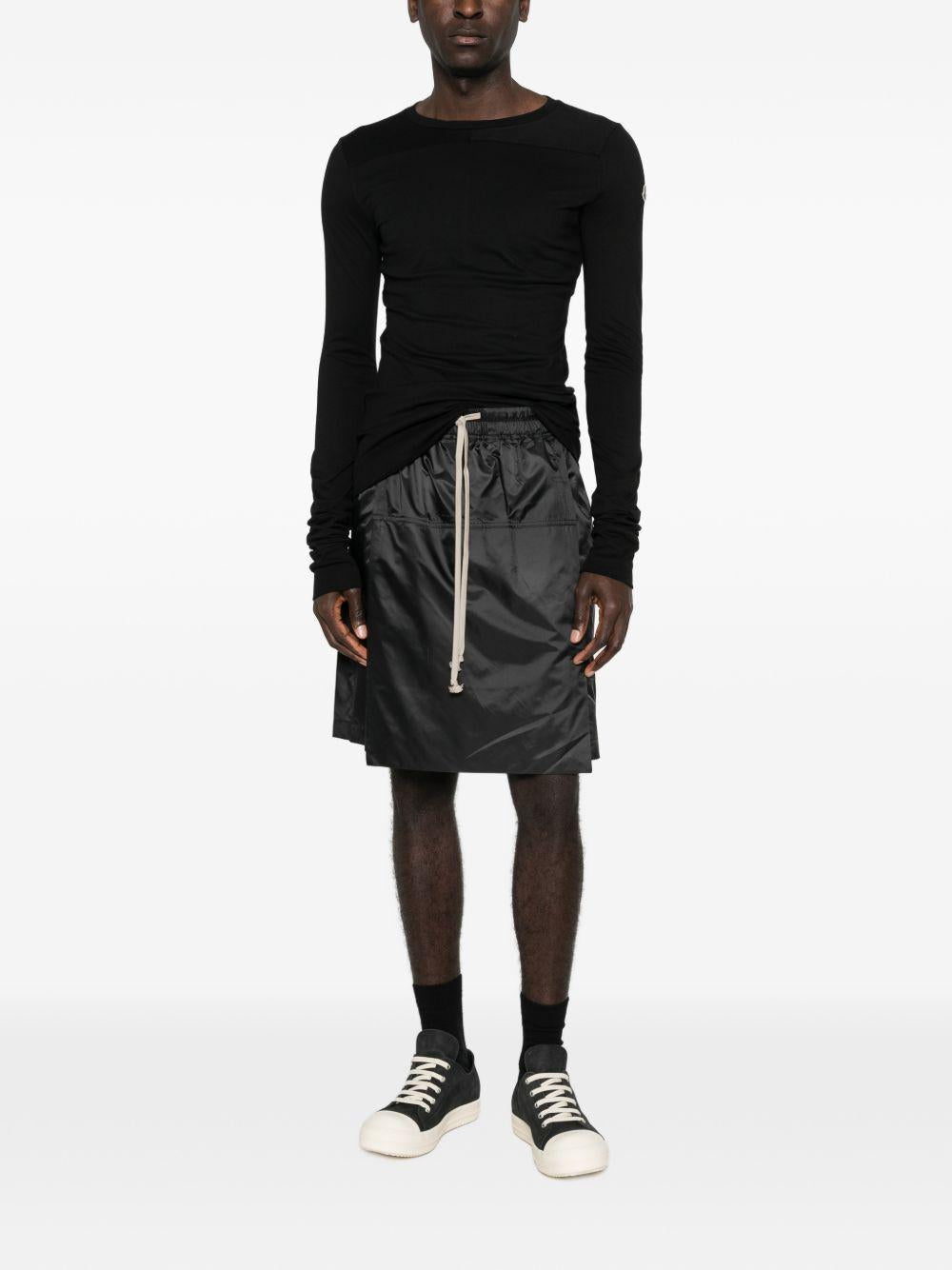 Top a maniche lunghe in cotone grider in nero Rick Owens x Moncler - unisex 