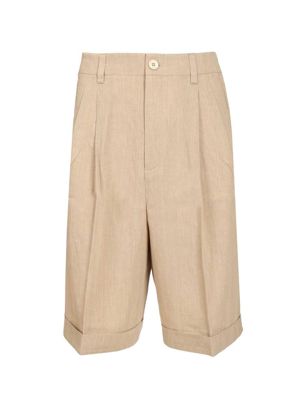 Pantaloncini al ginocchio in beige Jacquemus - uomo 