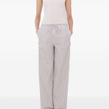 Pantaloni CISCO a righe in azzurro e rosso Loulou de saison - donna 