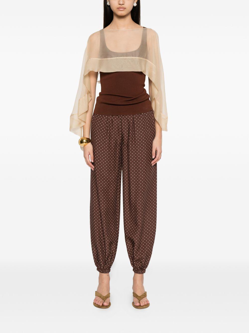 Mantello di seta trasparente in beige Alberta ferretti - donna 