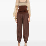 Mantello di seta trasparente in beige Alberta ferretti - donna 