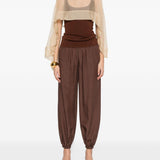 Mantello di seta trasparente in beige Alberta ferretti - donna 
