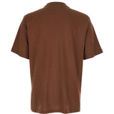T-shirt a maniche corte con logo  in marrone 