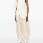 Pantaloni in jacquard Piper in beige Uma wang  - donna 