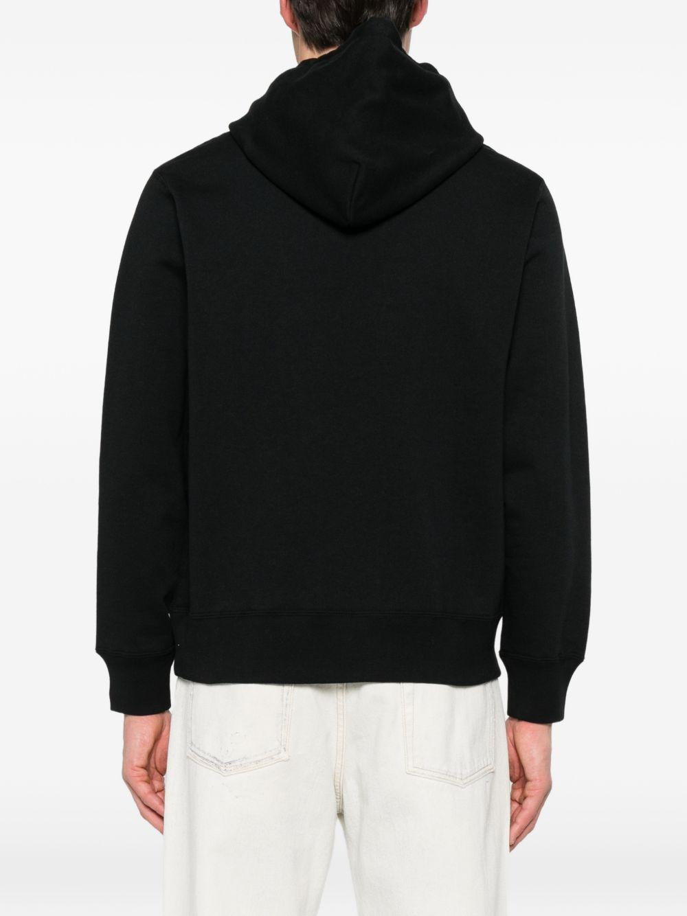 Felpa con stampa logo in nero A bathing ape - uomo 