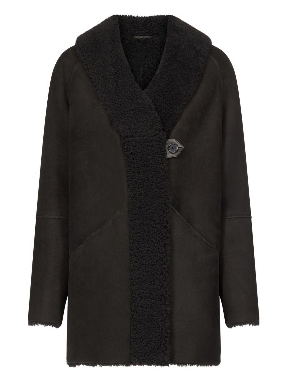 Cappotto con cappuccio isak in nero Loulou de saison - donna 