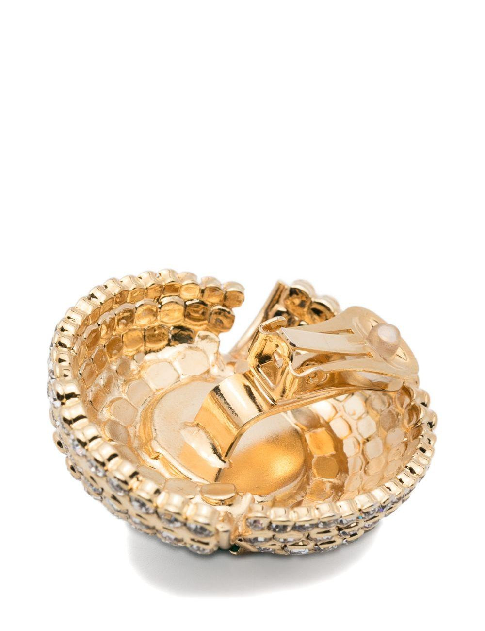 Oreechini con strass in verde e oro Rowen Rose - donna 