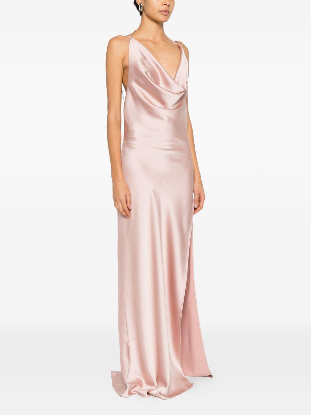 Abito con scollo a scialle in rosa The Andamane - donna 