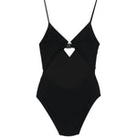 Costume da bagno Roselight con cut-out in nero 