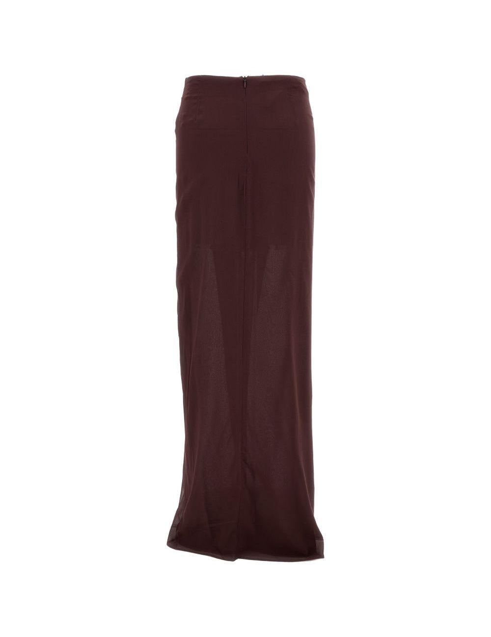 Gonna Phoebe con arricciatura in marrone the andamane - donna 