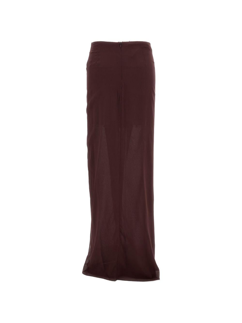 Gonna Phoebe con arricciatura in marrone the andamane - donna 
