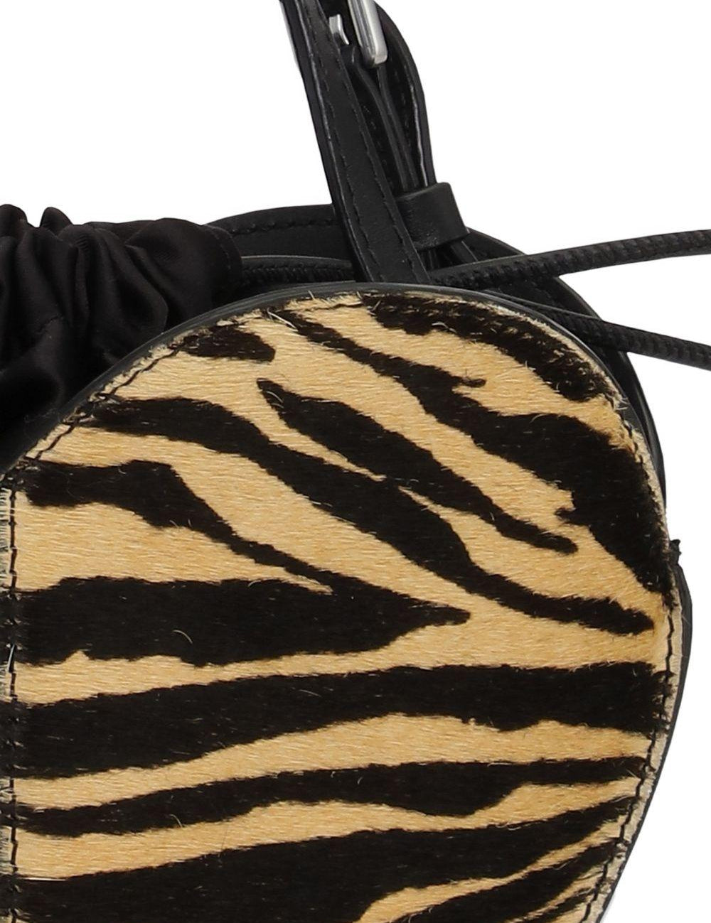 Borsa heart con stampa animalier 