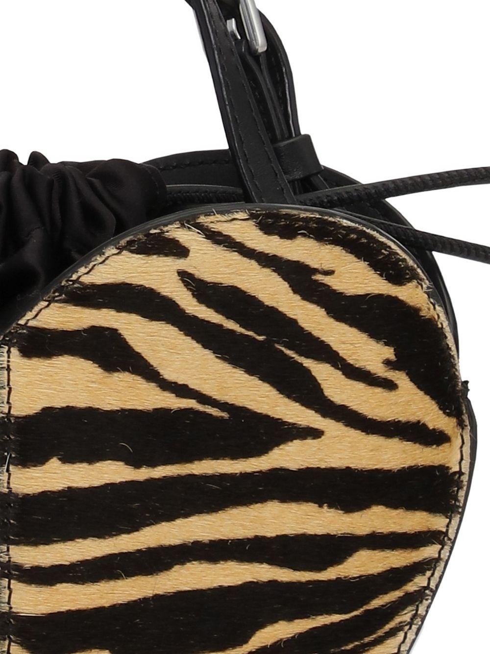 Borsa heart con stampa animalier 