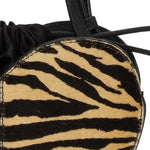 Borsa heart con stampa animalier 
