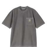 T-shirt con logo in grigio carhartt wip - uomo 