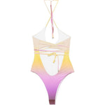 Costume da bagno intero in giallo e rosa The attico - donna 