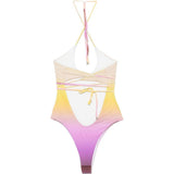 Costume da bagno intero in giallo e rosa The attico - donna 